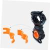 SUPVOX 360degree Adjustable Rubber Bike Handlebar Flashlight Mount Lightweight Torch Holder with Clamp for Steady Bike Lighting Black and Orange view 4