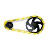 Insane Chains Bicycle Chain Cover  Protects Your Clothing Against Chain Lube and Adds Style - Easy Installation  No Tools Required  Single-Speed or Fixed-Gear Bikes Only (Gold-Yellow, Toddler) view 1