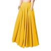 Women's High Waist Flared Skirt Pleated Midi Skirt with Pockets Swing A-Line Flowy Maxi Dress Casual Vintage Long Skirt view 2