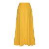 Women's High Waist Flared Skirt Pleated Midi Skirt with Pockets Swing A-Line Flowy Maxi Dress Casual Vintage Long Skirt view 4