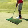 GANAZONO Golf Practice for Indoors Mat Tee Holder 1 Set Hitting Training Pad for Driving Chipping Putting view 2