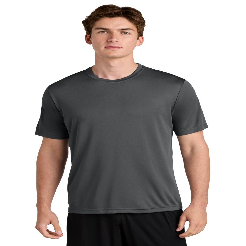 Clothe Co. Workout Shirts for Men, Dry Fit Shirts for Men, Mens Summer Shirts (Available in Big & Tall), Iron, S