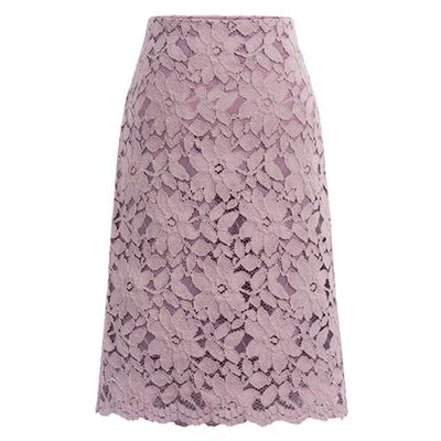 Women Floral Lace Mesh Mini Skirt A-Line High Waisted Long Skirts Bodycon Pencil Wrap Skirts Elegant Retro Midi Skirt Purple