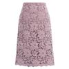 Women Floral Lace Mesh Mini Skirt A-Line High Waisted Long Skirts Bodycon Pencil Wrap Skirts Elegant Retro Midi Skirt Purple view 1