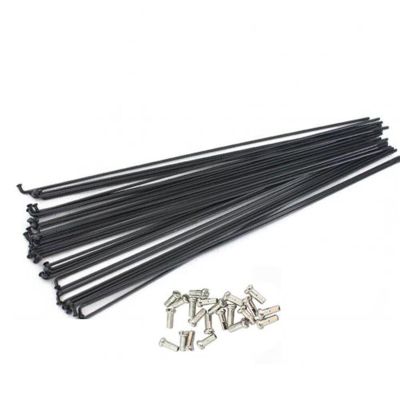Bioparty 12Pcs 260-296mm Stainless Steel Bicycle Spokes Bike MountainWheel Radius Knitting Needle Spokes Electric Bike Copper Nipple Wheel (Color : 274mm)
