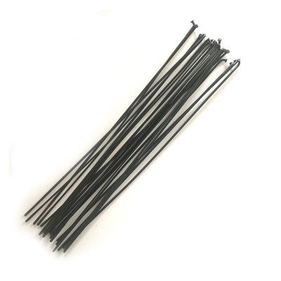 Bioparty 12 Pcs J-Bend Spokes Pillar 1432 Flat Spoke Stainless Steel Black Rays 220mm-301mm Bicycle Spokes with Nipples (Color : 226mm), Bioparty055