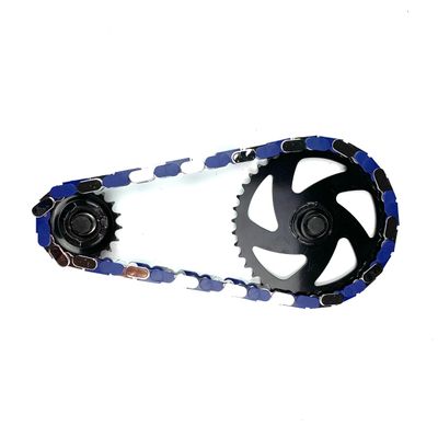 Insane Chains Bicycle Chain Cover  Protects Your Clothing Against Chain Lube and Adds Style - Easy Installation  No Tools Required  Single-Speed or Fixed-Gear Bikes Only (Chrome-Blue, Toddler)