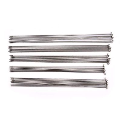 Bioparty 10Pcs/Pack Mountain/Road Bike Steel 14G Spoke Spokes + Nipple Sliver Colour High Strength Bicycle Spokes Length 253~290mm (Color : 268mm), Bioparty055