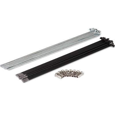 Bioparty Bicycle 13G/12G High-Carbon Steel Spokes and Nipples/78/134/191/197/216/222/224/207/270 Mm Knitting Needle (Color : Black 12G 210mm)