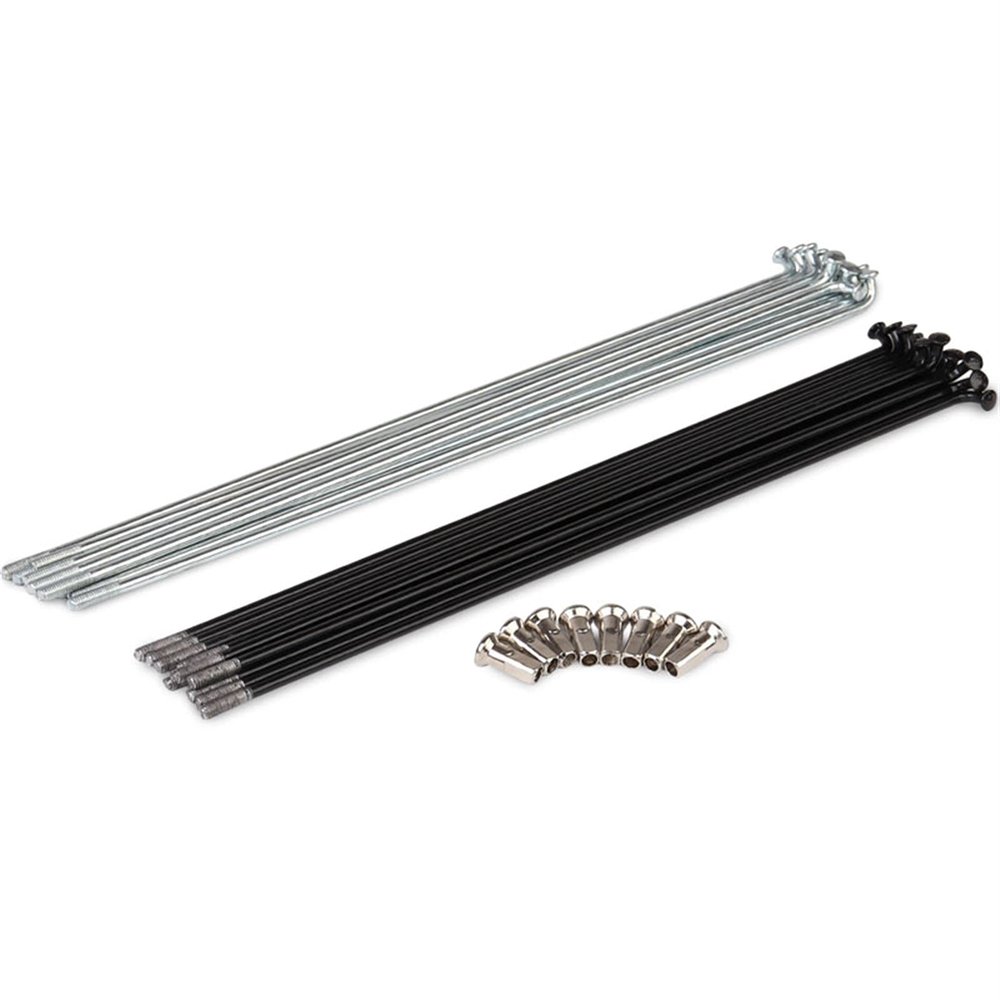 Bioparty Bicycle 13G/12G High-Carbon Steel Spokes and Nipples/78/134/191/197/216/222/224/207/270 Mm Knitting Needle (Color : Black 12G 210mm)