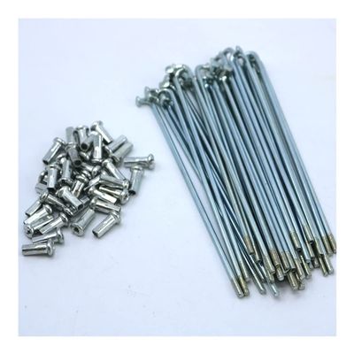 Bioparty Electric Bicycle 12G Diameter 2.5mm Length 56-240mm Spokes #45 Steel + Nipples 37pcs/lot (Color : 145mm)