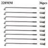 36Pcs 60-305mm 12G Electric Bicycle Bike Spokes High Strength Steel Spokes Fit Fit for E-Bike Mountain Road Bike Wheel Spokes Bike Parts (Color : 220MM) view 2