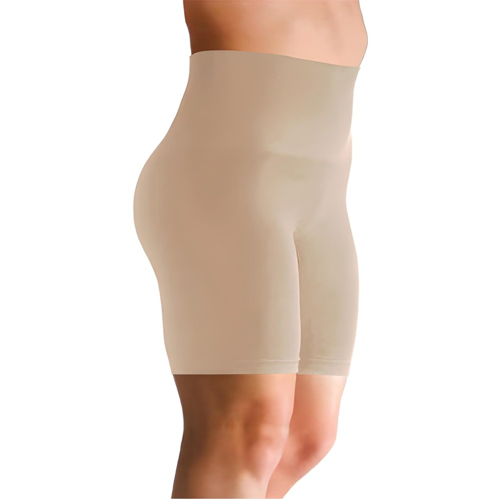 HUE Women's High Waisted Body Shaper Shorts Shapewear for Women Tummy Control, Butt Lifting, Thigh Slimmer Shorts, Nude, X-Large