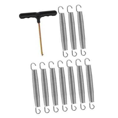 GANAZONO Trampoline Heavy Duty Springs Replacement Parts for Trampoline Steel Wire Spring Extended Compressed