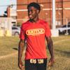 Battle Sports Original Football T-Shirt for Adults and Kids, Novelty Graphic (US, Alpha, Medium, Grey/Black, Youth) view 2
