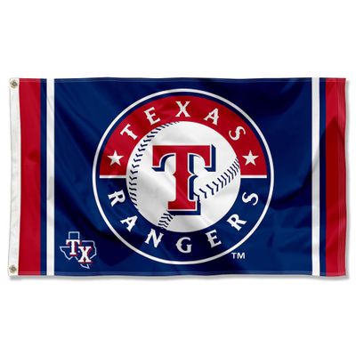 Texas Rangers Circle Logo 3x5 Foot Grommet Banner Flag