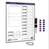 The Coacher Volleyball Premium Dry Erase Magnetic Coaching Coach Board Clipboard - Made in The USA - Double-Sided - Training Aids Supplies Equipment Gear (12 Ceramic Player Magnets) view 1