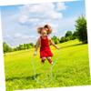 BESPORTBLE Fitness Jumping Rope Jute Bead Rope Handle Adjustable for Boys and Girls Adults Sports Training view 3