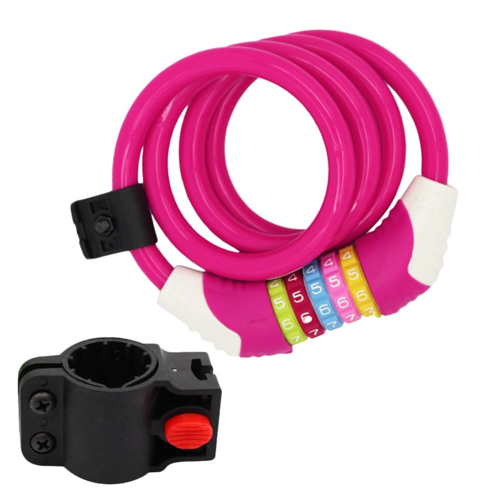 BESPORTBLE 1pc High Security Combination Spiral Steel Wire Lock Theft Bike Cable Lock for Motorbikes and More Random