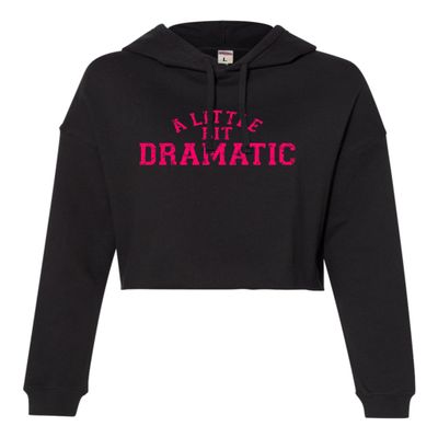 Medium Black Women A Little Bit Dramatic Cropped Hooded Sweatshirt