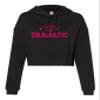 Medium Black Women A Little Bit Dramatic Cropped Hooded Sweatshirt view 1
