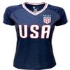Icon Sports Officially Licensed U.S. Soccer Girl's Alex Morgan USWNT Shirt Game Day T-Shirts, Youth Sizes | Navy, Youth X-Small, Blue view 2