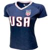 Icon Sports Officially Licensed U.S. Soccer Girl's Alex Morgan USWNT Shirt Game Day T-Shirts, Youth Sizes | Navy, Youth X-Small, Blue view 3