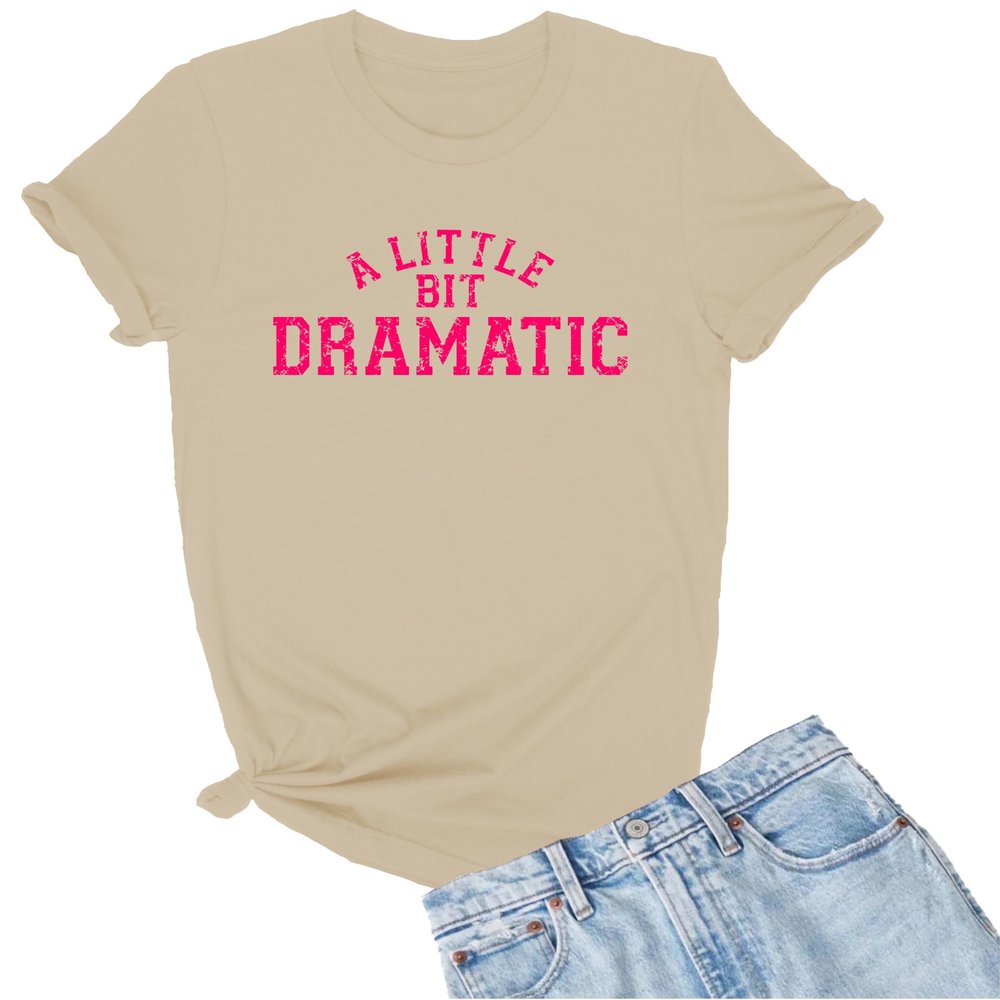 Go All Out X-Large Sand Mens A Little Bit Dramatic T-Shirt