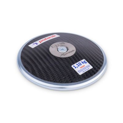 Polanik Discus CCD20 - Carbon Training Discus with Center Plates | 1.10 kg | 69% Rim Weight | Special Weight