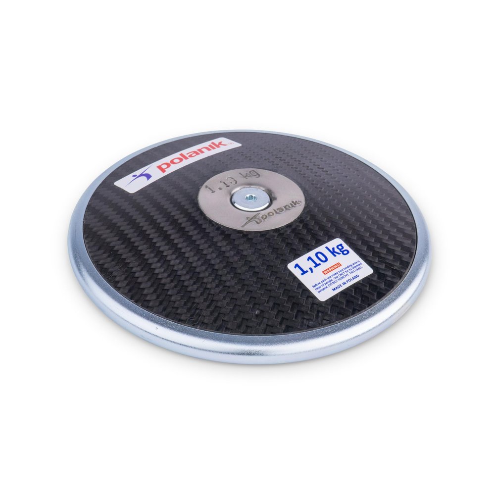 Polanik Discus CCD20 - Carbon Training Discus with Center Plates | 1.10 kg | 69% Rim Weight | Special Weight