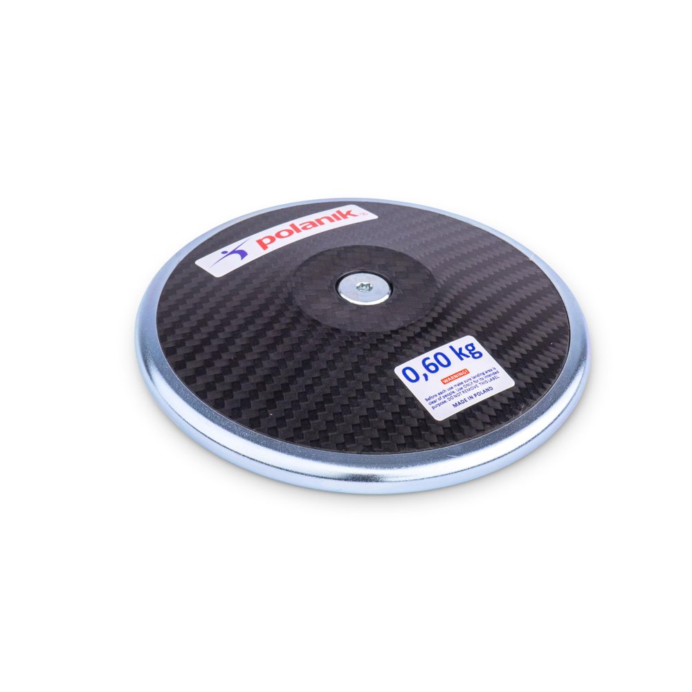 Polanik Discus CCD19 - Carbon Training Discus with Center Plates | 0.6 kg | 58% Rim Weight | Special Weight