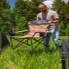 MOUNTAIN SUMMIT GEAR Quilted Low Camping Chair with Padded Seat and Back for Camping/Hiking/Backpacking Made by Caddis Sports (Low Chair (Brown)) view 2