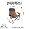MOUNTAIN SUMMIT GEAR Quilted Low Camping Chair with Padded Seat and Back for Camping/Hiking/Backpacking Made by Caddis Sports (Low Chair (Brown)) view 3