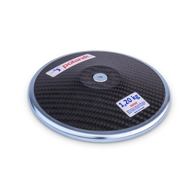 Polanik Discus CCD19 - Carbon Training Discus with Center Plates | 1.20 kg | 75% Rim Weight | Special Weight