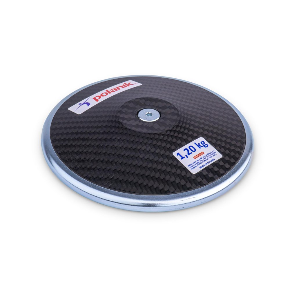 Polanik Discus CCD19 - Carbon Training Discus with Center Plates | 1.20 kg | 75% Rim Weight | Special Weight