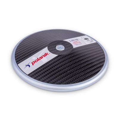 Polanik Discus CCD19 - Carbon Competition Discus - with Center Plates | 1.50 kg | WA Certified - I-20-1003 | 69% Rim Weight
