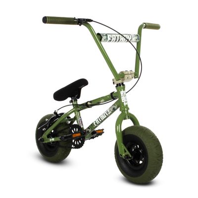 Fatboy Mini BMX in PRO Model with 3pc Crank or Assault Model with 1 pcs Crank - New to The Fatboy Line is The Riot Entry Level Mini BMX with 1-pc Crank (Pro-8-Pix), green