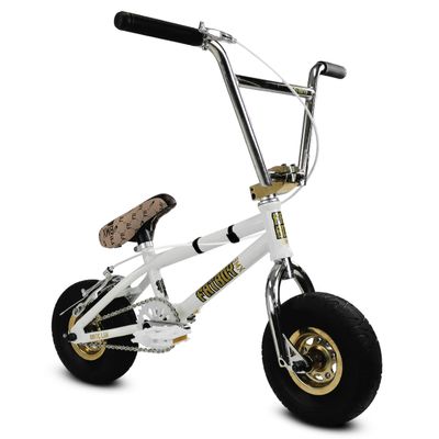 Fatboy Mini BMX in PRO Model with 3pc Crank or Assault Model with 1 pcs Crank - New to The Fatboy Line is The Riot Entry Level Mini BMX with 1-pc Crank (Pro-White Lux)