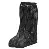 PATIKIL S Waterproof Rain Boot Shoe Cover, 1 Pair PVC Reusable Non-Slip Overshoes Rain Galoshes Snow Boots Protector with Zipper for Rainy Outdoor, Black view 1