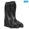 PATIKIL S Waterproof Rain Boot Shoe Cover, 1 Pair PVC Reusable Non-Slip Overshoes Rain Galoshes Snow Boots Protector with Zipper for Rainy Outdoor, Black view 4