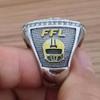 2023 Fantasy Football Championship Ring | Heavy FFL Champion Ring | Gold Silver Tone Plated Award Trophy for Fantasy Football League Winner (size 12, ring and box together) view 4