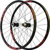 Bicycle Wheels Bicycle Wheel Set 26 27.5 29 Inch Quick Release Bicycle Front and Rear Disc Brake Seal Bearing Hub 24 Holes (Color : A-red, Size : 26inch) view 1