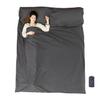 100% Cotton Double Sleeping Bag Liner with Full Zippers, 87x75 Adult Sleeping Sack for Travel & Camping, 2 Person Travel Sheets for Hotel, Lightweight, All Seasons view 1