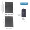 100% Cotton Double Sleeping Bag Liner with Full Zippers, 87x75 Adult Sleeping Sack for Travel & Camping, 2 Person Travel Sheets for Hotel, Lightweight, All Seasons view 3