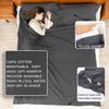 100% Cotton Double Sleeping Bag Liner with Full Zippers, 87x75 Adult Sleeping Sack for Travel & Camping, 2 Person Travel Sheets for Hotel, Lightweight, All Seasons view 4