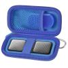 Heart Rate Monitor Case for KardiaMobile 6L / 6L Max 1L Personal EKG Monitor Storage Holder for Cardiac Mobile Portable Heart Rate Monitor Bag Organizer (Pill Box Included) Dark Blue view 1