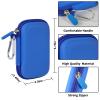 Heart Rate Monitor Case for KardiaMobile 6L / 6L Max 1L Personal EKG Monitor Storage Holder for Cardiac Mobile Portable Heart Rate Monitor Bag Organizer (Pill Box Included) Dark Blue view 3