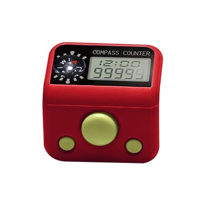 JAGTRADE Counter Electronic Finger Counter with Resettable 5 Digit LCD Electronic Digital Display Finger Hand Tally Counter Count, 4x4cm, Red