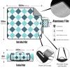 AQUNNEW Luxury Outdoor Picnic Blanket Extra-Large Waterproof Foldable Beach Mat Ideal for Picnics, Beaches and Outdoor Adventures Durable Picnic Mat Diamond view 3