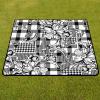 AQUNNEW Luxury Outdoor Picnic Blanket Extra-Large Waterproof Foldable Beach Mat Ideal for Picnics, Beaches and Outdoor Adventures Durable Picnic Mat Houndstooth view 2